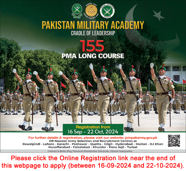 Join Pakistan Army as Commissioned Officer September 2024